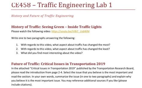 Ce458 Traffic Engineering Lab 1 History And Future