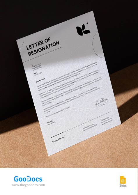 Free Resignation Letter Template For Google Docs And Microsoft Word