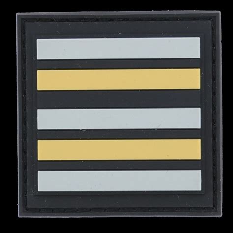 Grade Galon PVC Lieutenant Colonel Sapeurs Pompiers Sur Velcro