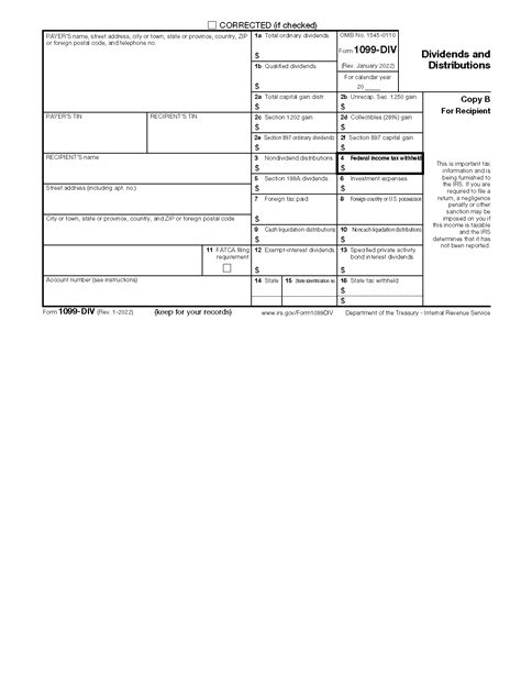 Free IRS Form 1099 DIV PDF EForms