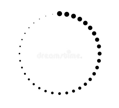 Dotted Gradient Circle Halftone Effect Circular Dotted Frame Progress