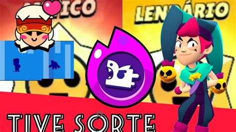 Tive Muita Sorte No Brawl Stars 2 Lendario E 1 Mítico Youtube