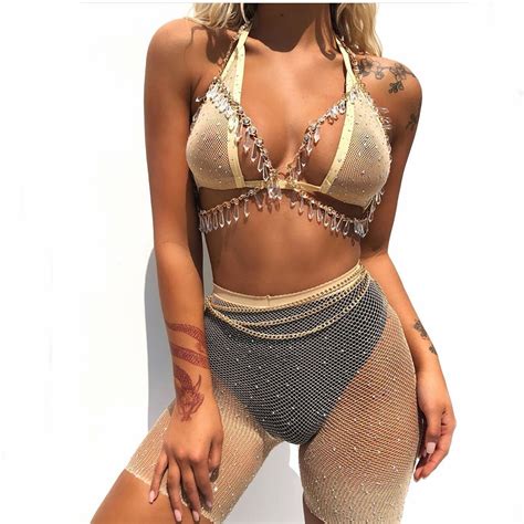 Kristall BH Kette Urlaub Bikini Körper Kette Crystal Anhänger Etsy