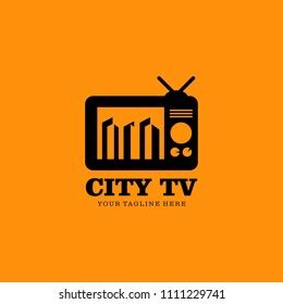 Television Logo Design Stock Vector (Royalty Free) 1111229741 ...