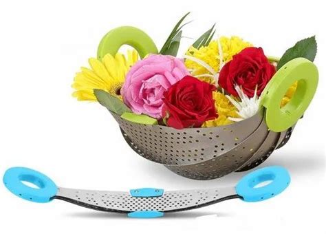 Stainless Steel Collapsible Colander Strainer And Fruit Basket For