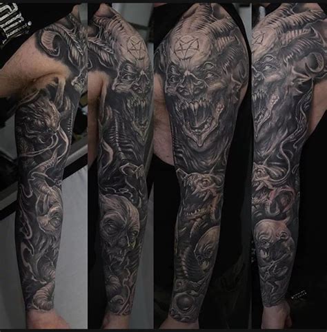 Pin by Tristen on Creative Sleeve Tattoos | Demon tattoo, Satanic ...