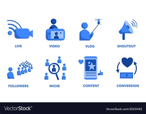 Social Media Influencer Marketing Icon Royalty Free Vector