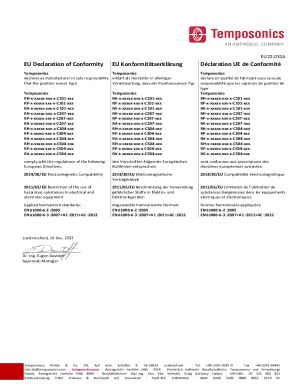 Fillable Online Eu Declaration Of Conformity Eu Konformittserklrung