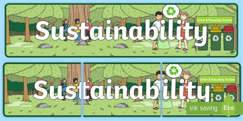 Sustainability Display Banner Teacher Made Twinkl