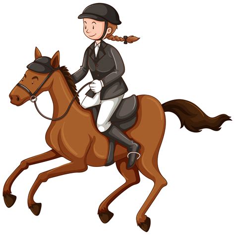 Female Jockey Doing Equestrian 367052 Vector Art At Vecteezy