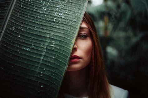 Wallpaper Face Women Portrait Depth Of Field Water Drops