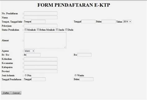 Cara Membuat Form Pendaftaran Di Html Pendaftaran Form Css Membuat