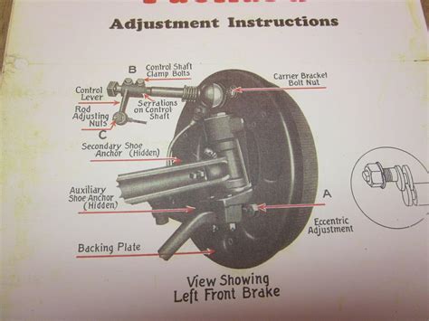 1929 1928 PACKARD BENDIX BRAKES ADJUSTMENT SERVICE BULLETIN 1930 ...