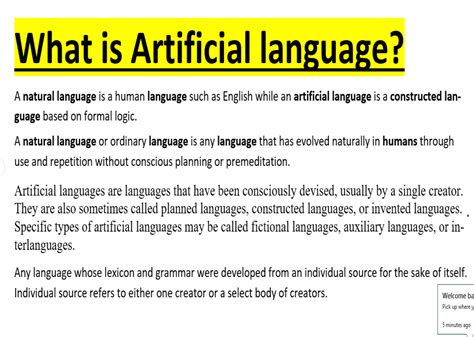 Artificial Language Explained | In Urdu and Hindi | With Notes PDF | Types | Characteristics.