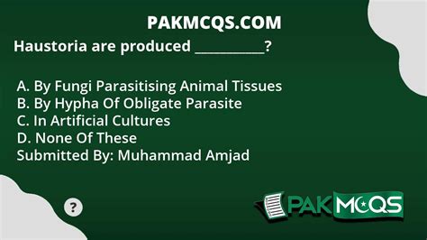 Haustoria are produced ___________? - PakMcqs