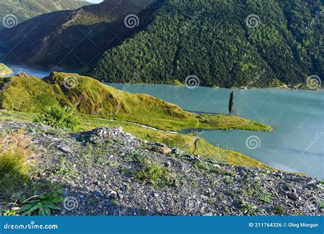 Panorama Of The Zaramag Reservoirs In The Mountains Of The North