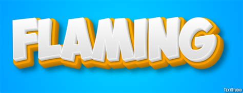 Flaming | Yellow White 3D | Text Effect Generator