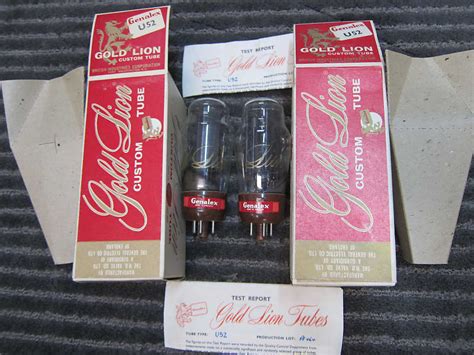 Pr Nos Vintage Genalex Gold Lion U Rectifier Tubes Boxes Reverb