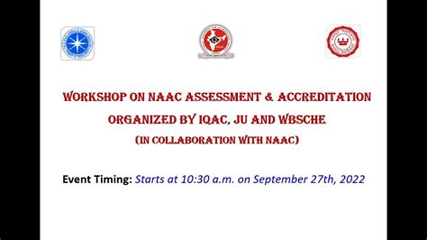 Workshop On Naac Assessment And Accreditation Youtube