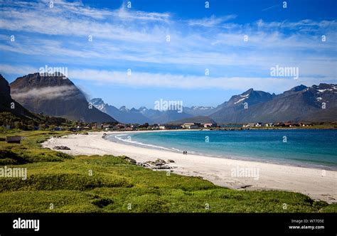 Panorama Beach Lofoten Islands Is An Archipelago In The County Of