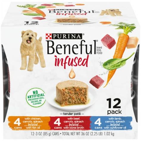 Purina Beneful Real Lamb And Chicken Pate Wet Dog Food Variety Pack 3 Oz