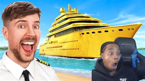 Flightreacts To Mrbeast Vs Yacht Realtime Youtube