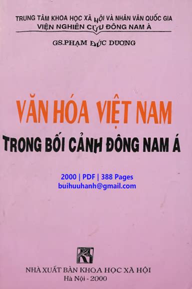 Văn Hóa Việt Nam Trong Bối Cảnh Đông Nam Á (NXB Khoa Học Xã Hội 2000 ...