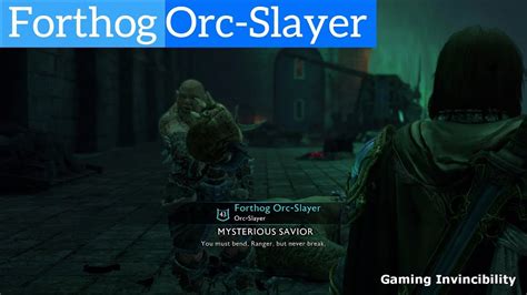 Middle Earth Shadow Of War Talion Saved By Forthog Orc Slayer Youtube