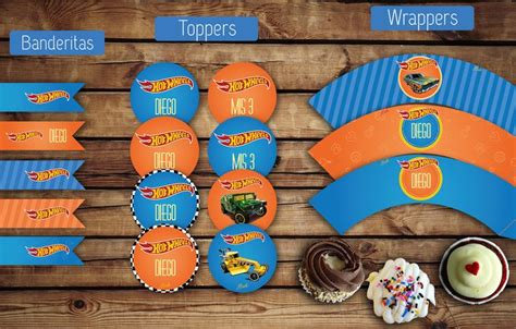 Kit Imprimible Hot Wheels Candy Bar Hot wheels Fiesta de hot wheels Cumpleaños de hot wheels