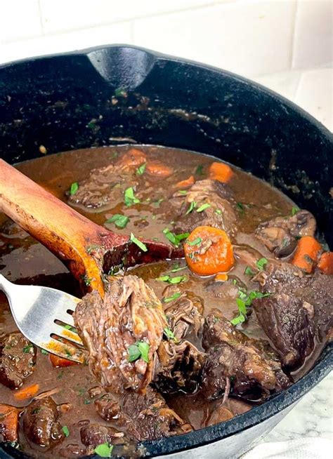 Red Wine Beef Stew With Mushrooms And Carrots Savor With Jennifer