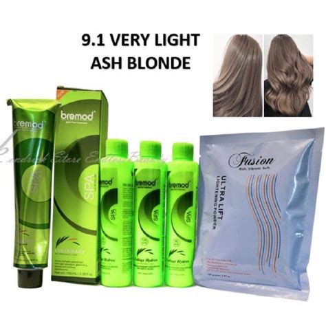 Bremod Hair Color Package Very Light Ash Blonde 9 1 Beauty Hair Care Lazada PH