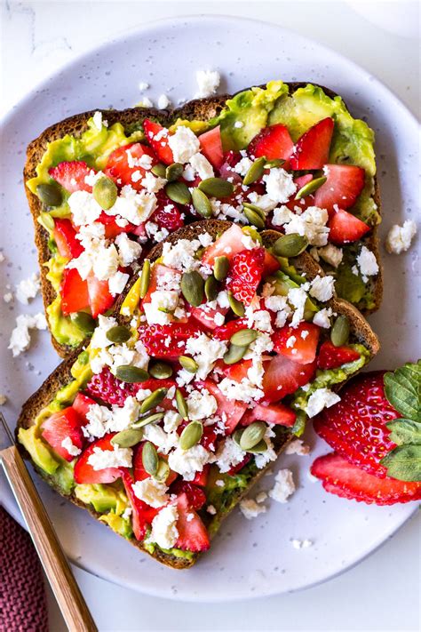 Strawberry Avocado Toast With Feta Nourish Every Day