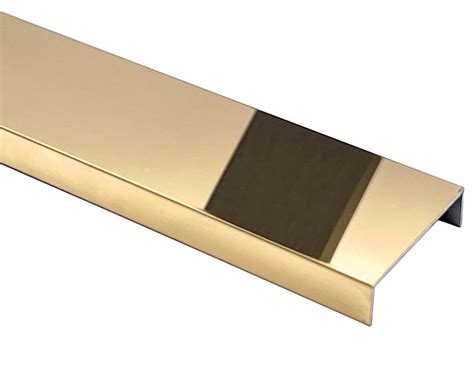 Vroma Mirror Finish Polished Gold Listello V Groove 2 5m Heavy Duty 304 Stainless Steel Vroma