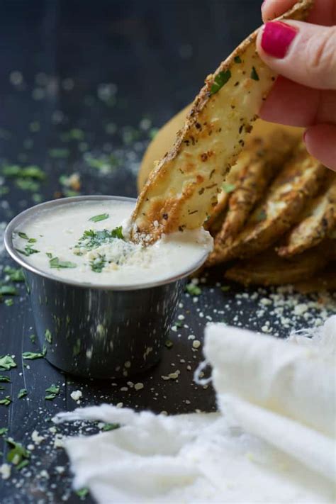 Crispy Parmesan Fries with Roasted Garlic Aioli - Sweetphi