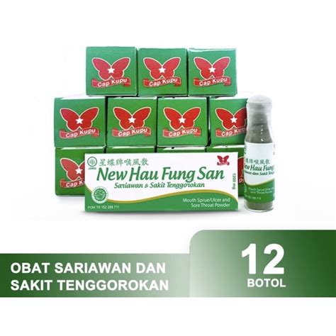 Jual New Hau Fung San Box 12 Pcs Obat Sariawan Sakit Tenggorokan