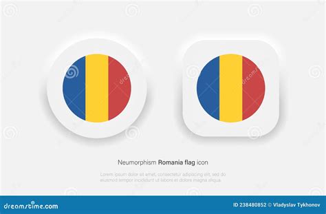 Round Romania Flag Vector Icon Romania Flag Button In Trendy