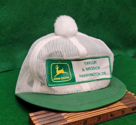 RARE VINTAGE JOHN DEERE PATCH HAT FARMER MESH SNAPB Gem