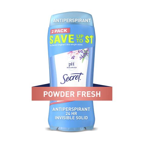 Secret Invisible Solid Antiperspirant And Deodorant Powder Fresh Twin Pack 26 Oz Each