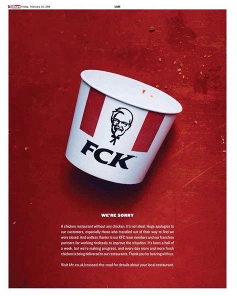 Kfc Just Handled A Public Relations Crisis Perfectly With A Single