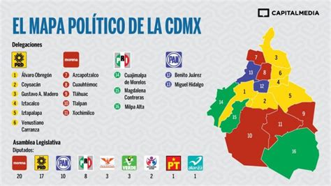 Así está el mapa político de la CDMX Capital México