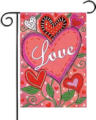 Amazon Avoin Colorlife Love Heart Valentines Day Garden Flag