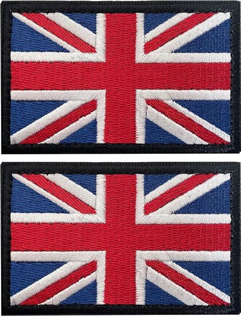 Jcarp 2pcs British Union Jack Patch Tactical United Kingdom Flag