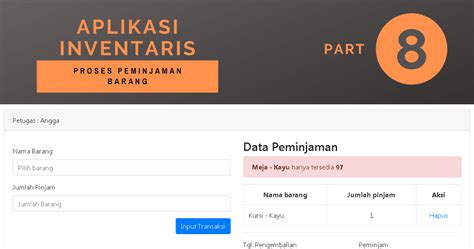 Source Code Aplikasi Peminjaman Barang Berbasis Web Dengan PHP Dan