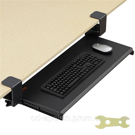 Clamp-on Keyboard Tray Under Desk, Pull-out Keyboard Tray with Sturdy C ...