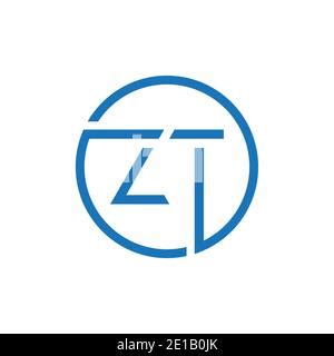 Mod Le Vectoriel De Logo Zt Illustration Initiale Du Vecteur Zt De La