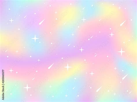 Vector illustration of unicorn gradient background with rainbow pastel ...