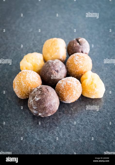 Timbits (donut holes, doughnut holes) from Tim Hortons, a popular Canadian fast food restaurant ...