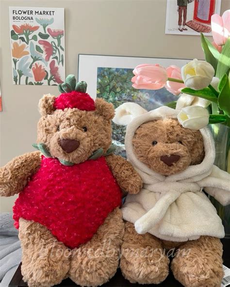 Bartholomew Bear Strawberry And Robe In 2024 Jellycat Jellycat