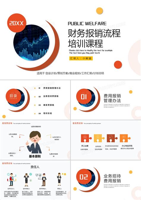 财务报销流程培训ppt模板下载培训图客巴巴