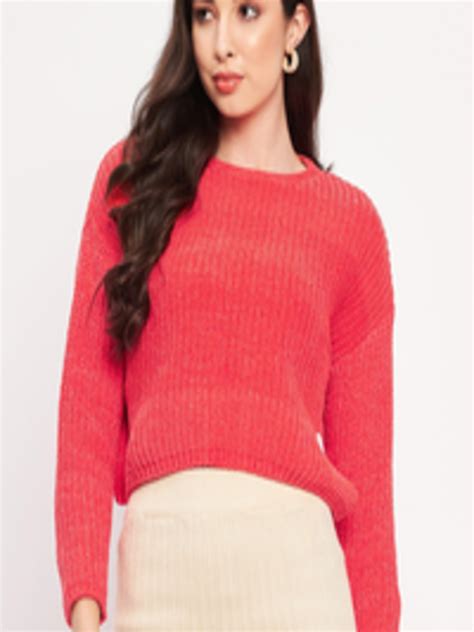 Buy Duke Self Design Cable Knit Acrylic Crop Pullover Sweaters For